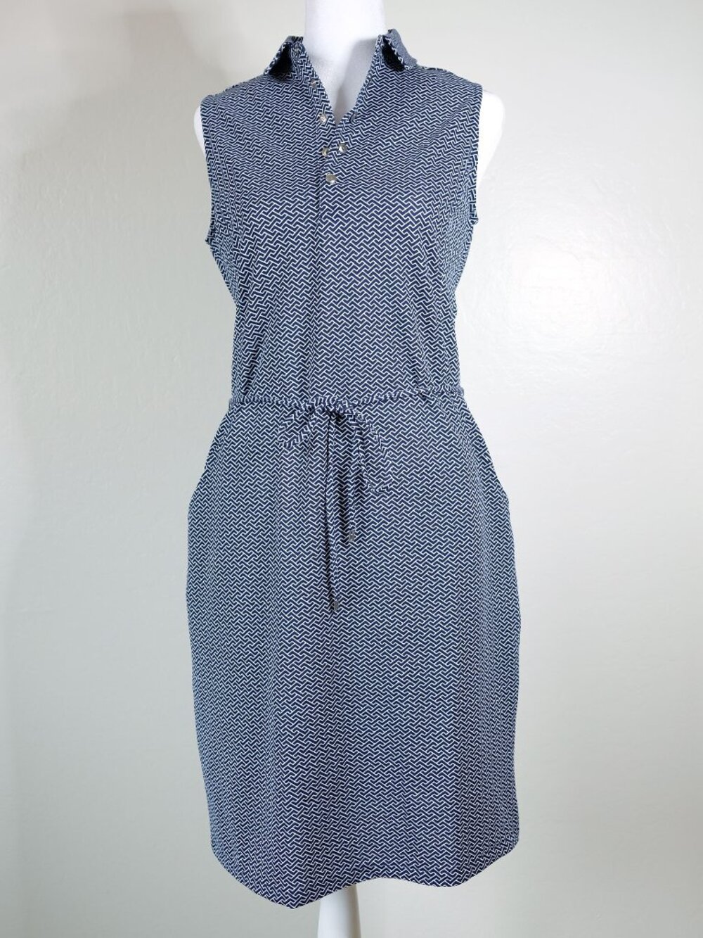 Ralph Lauren Polo Golf Dress, French Navy & White Geometric pattern, Size S, NWT